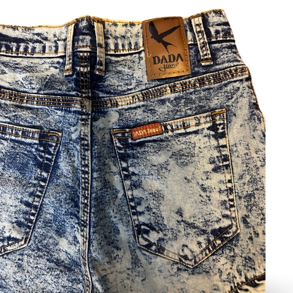 Dada Denim Shorts High Waist Vintage Acid Wash Women's Size Medium - Picture 5 of 8